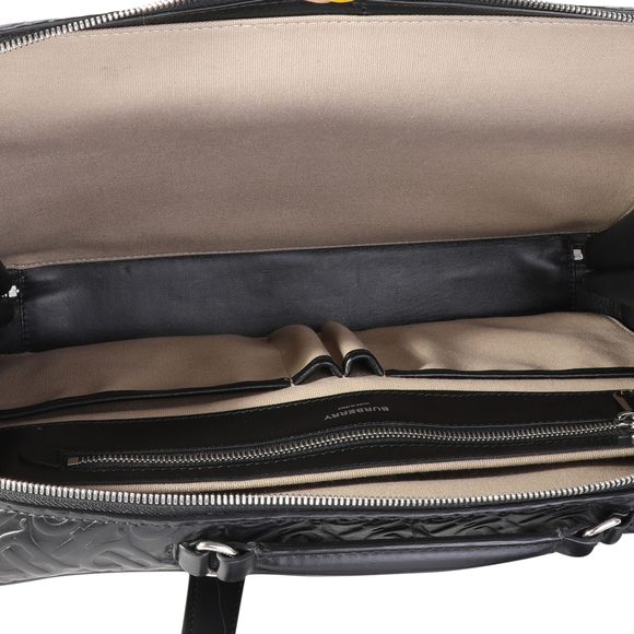 Burberry Black Embossed Leather Triple Stud Briefcase Bag - Picture 8 of 8